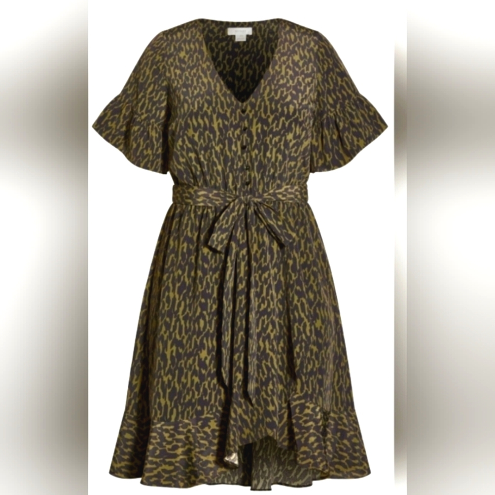 NWT Plus Size S Refinity Khaki Geo Animal Dress